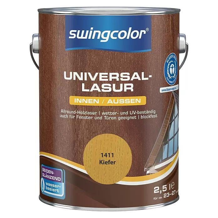 swingcolor Universal-Lasur - Kiefer, 2,5 l, Seidenglänzend, Wasserbasiert - Vorderansicht