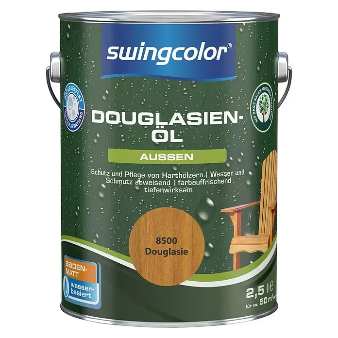 swingcolor Douglasien-Öl - Douglasie, 2,5 l, Seidenmatt, Wasserbasiert - Vorderansicht