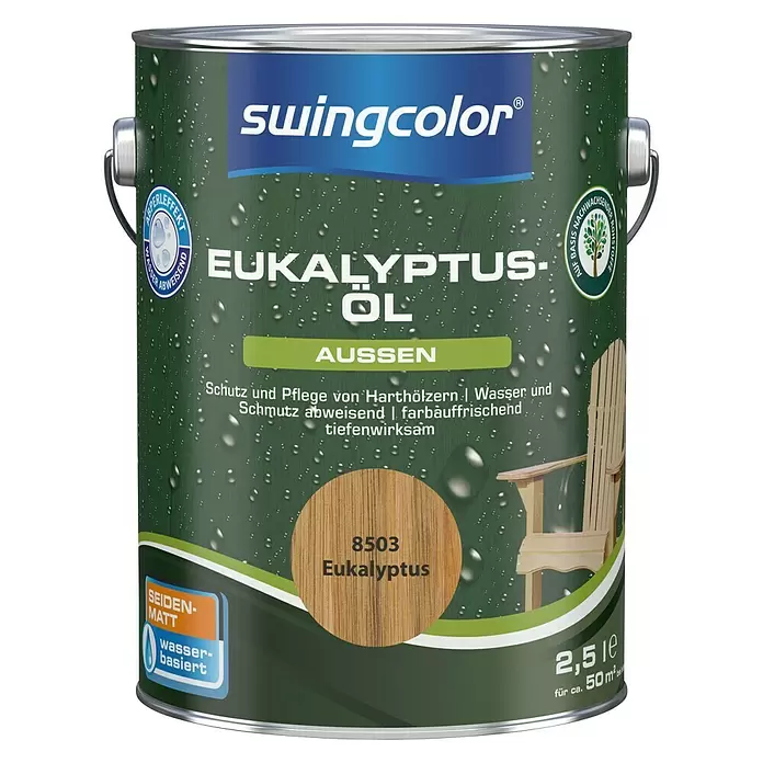 swingcolor Eukalyptus-Öl - Eukalyptus, 2,5 l, Seidenmatt, Wasserbasiert - Vorderansicht