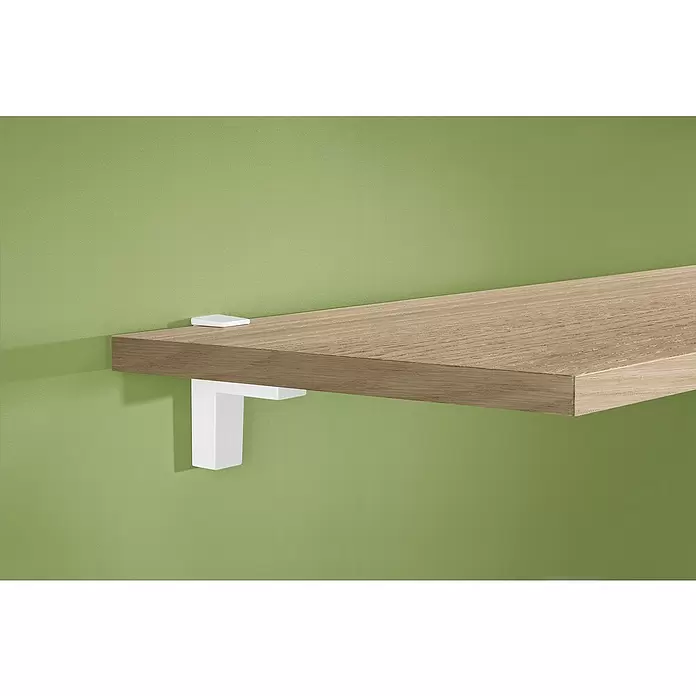 Dolle Wandplankenset Eliot - Belastbaarheid: 25 kg, Passend bij: Schapdikte 6 - 40 mm, Wit, 2 stk. - Close-up