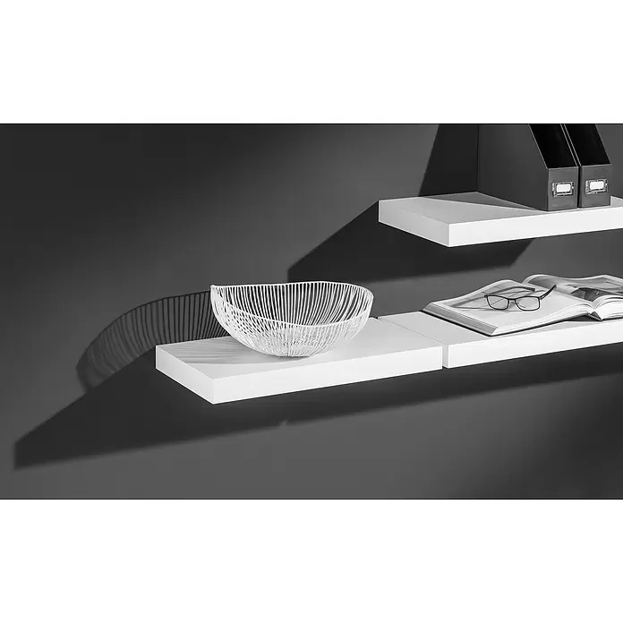 Dolle Wandboard Big Boy - L x B x H: 57 x 30 x 5 cm, Weiß, Belastbarkeit: 30 kg - Detailaufnahme