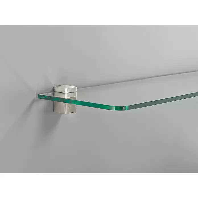 Dolle Wandregalhalter Bloc - Belastbarkeit: 25 kg, Passend für: Regalbodenstärke 6 - 19 mm, Silber, 2 Stk. - Detailaufnahme
