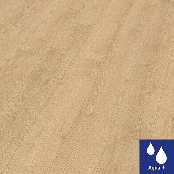 Egger Home Aqua+ Laminat Redmond Eiche hell - 1.292 x 193 x 8 mm, Landhausdiele - Detailaufnahme