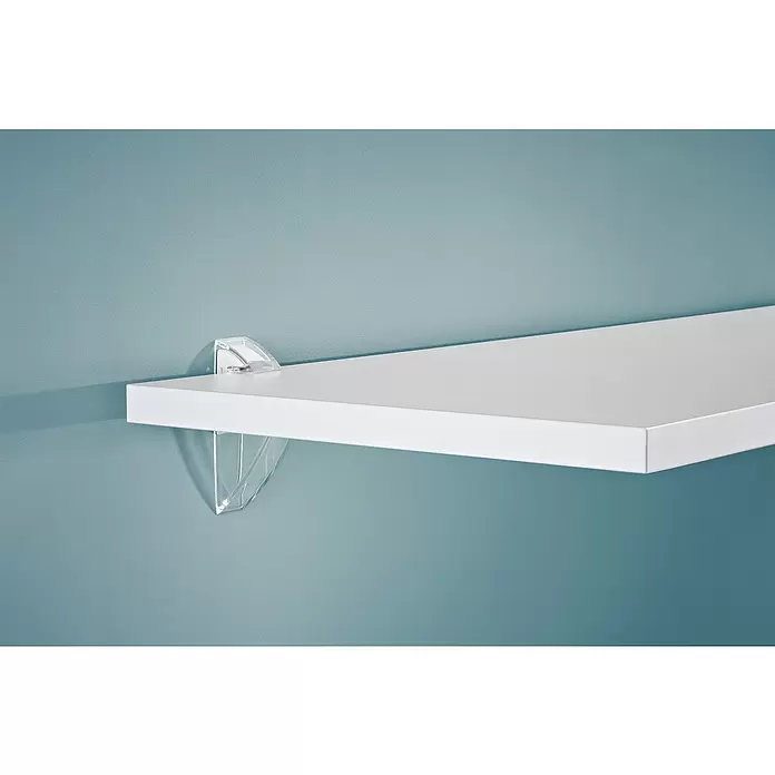 Dolle Wandregalhalter - Passend für: Regalbodenstärke 8 mm, Transparent - Detailaufnahme