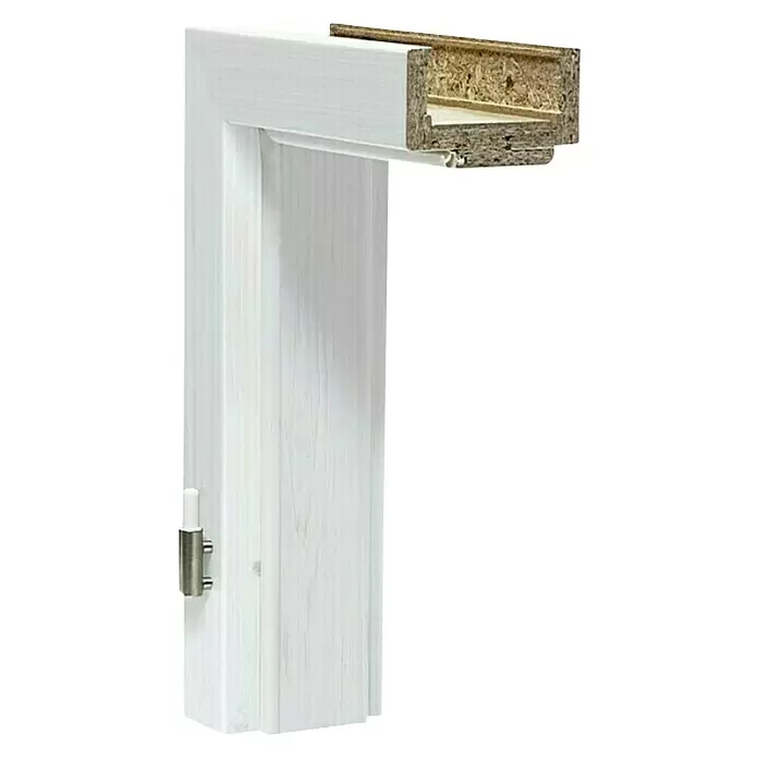 Dovratnik Lamineo GLN15 - Š x V: 650 x 2.000 mm, Širina zida: 12,5 cm, Lijevo, Bijelo-sive boje - Dijagonalni pogled
