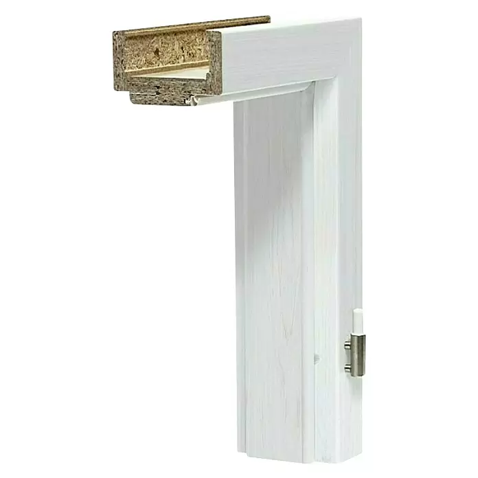 Dovratnik Lamineo GLN15 - Š x V: 850 x 2.000 mm, Širina zida: 12,5 cm, Desno, Bijelo-sive boje - Dijagonalni pogled