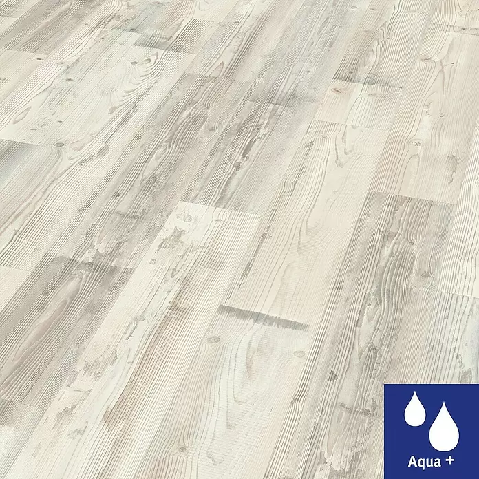 Egger Home Aqua+ Laminat Kent Pinie vintage - 1.292 x 193 x 8 mm, Landhausdiele - Detailaufnahme