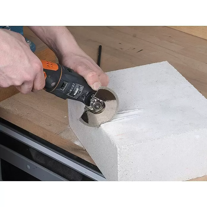 Wolfcraft Diamant-Segmentsägeblatt Pro - Durchmesser: 85 mm - Anwendungsbeispiel