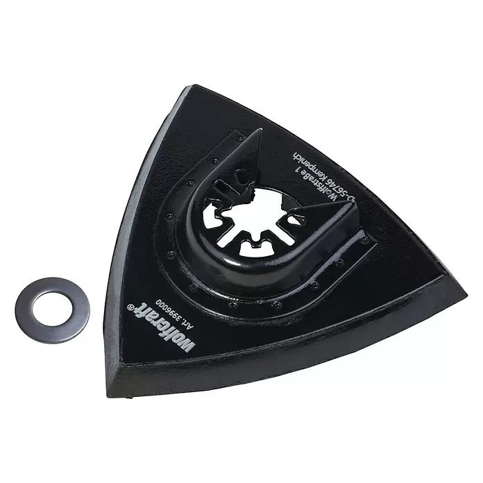 Wolfcraft Delta-Schleifplatte Pro - 95 x 95 mm - Diagonale Ansicht