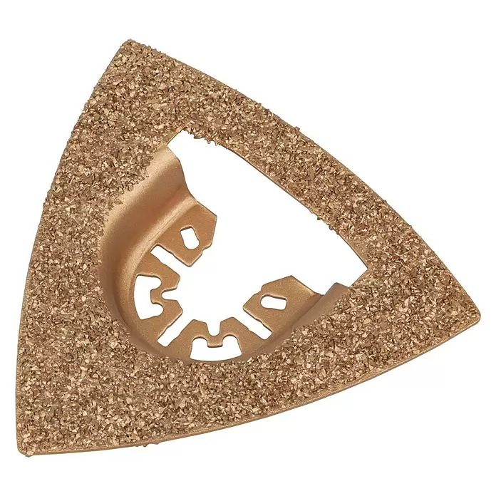 Wolfcraft Delta-Schleifplatte Pro - 80 x 80 mm, Hartmetallbestreut - Diagonale Ansicht