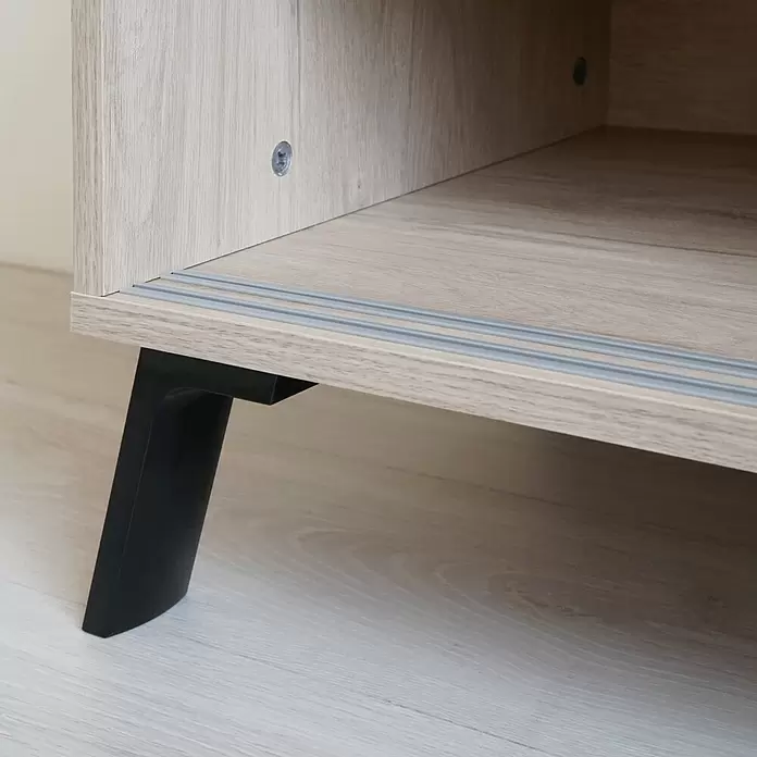Muebles Pitarch Estantería de madera Kamet - L x An x Al: 33 x 80 x 180 cm, Roble aurora - Primer plano