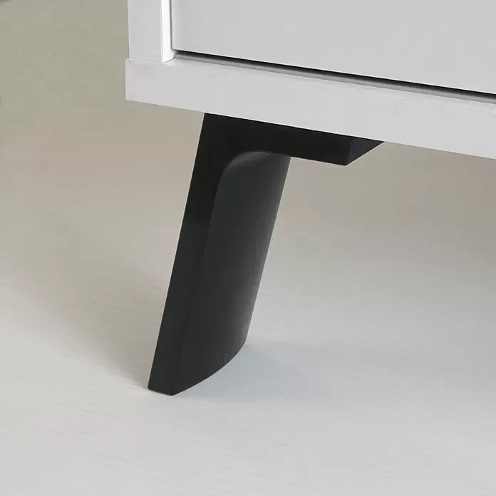 Muebles Pitarch Estantería de madera Kamet - L x An x Al: 33 x 80 x 180 cm, Blanco - Primer plano