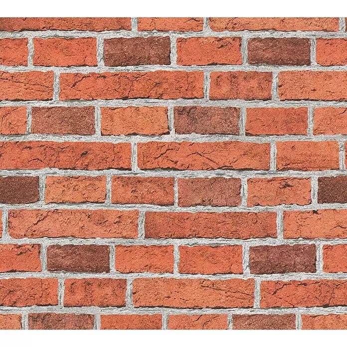 AS Creation Il Decoro Papiertapete Ziegel Rot - Rot, Steinoptik, L x B: 10,05 x 0,53 m - Detailaufnahme