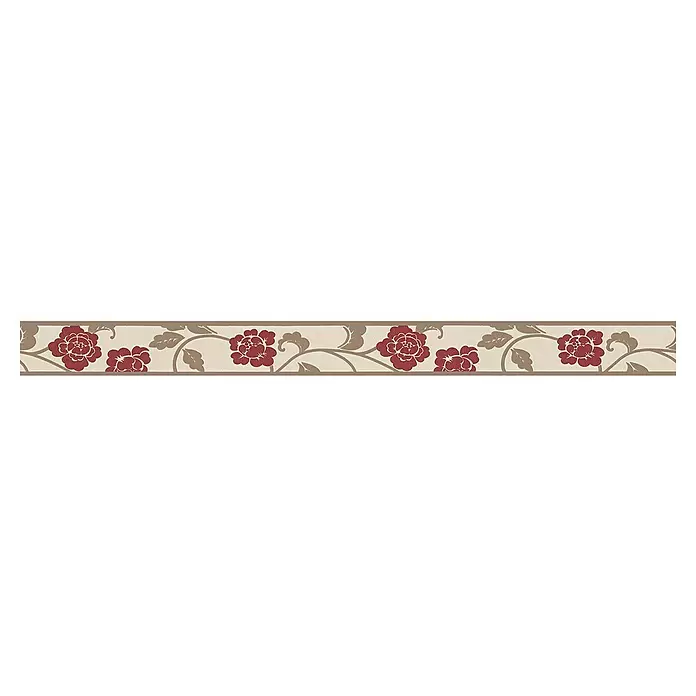 AS Creation Tapetenborte Stick Ups Blume - Rot/Braun, 5 x 0,05 m - Vorderansicht