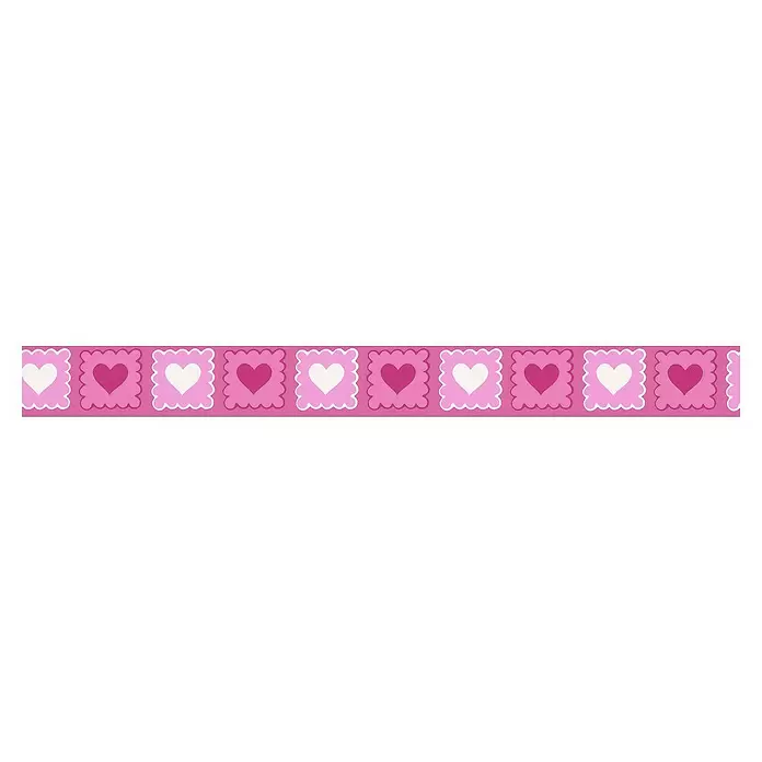 AS Creation Tapetenborte Stick Ups Herzen - Pink, L x B: 5 mm x 0,05 m - Vorderansicht