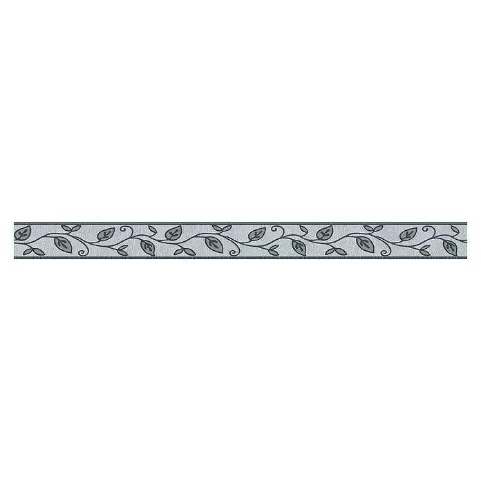 AS Creation Only Borders Tapetenborte Ranke Grau - Grau, 5 x 0,05 m - Vorderansicht