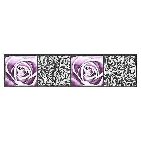 AS Creation  Tapetenborte Stick Ups Rose Lila, Schwarze Ranke