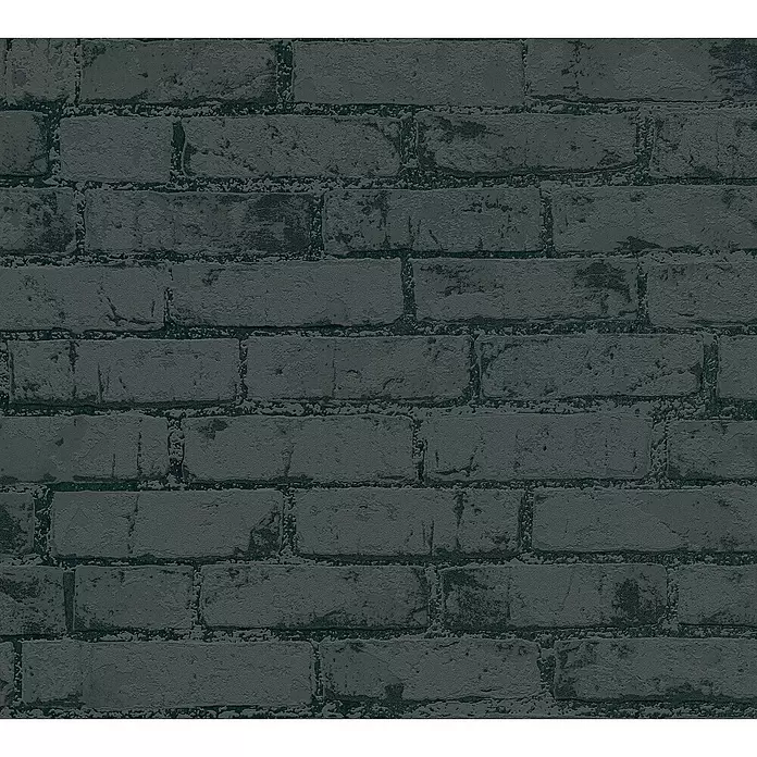 AS Creation Michalsky Vliestapete Bruchstein Schwarz - Schwarz, Steinoptik, L x B: 10,05 x 0,53 m - Detailaufnahme