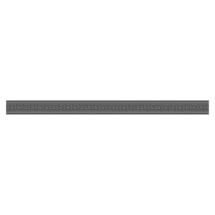 AS Creation Tapetenborte Stick Ups Meander - Schwarz, L x B: 5 x 0,04 m - Vorderansicht
