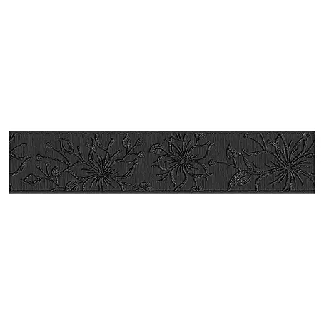 AS Creation Only Borders Tapetenborte Glitter Blüten Schwarz