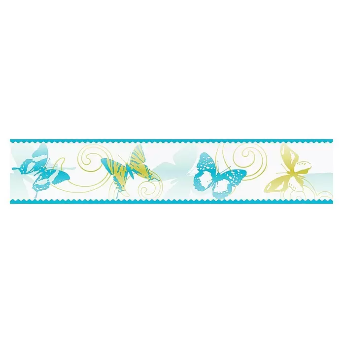 AS Creation Tapetenborte Stick Ups Schmetterlinge - Blau, L x B: 5 x 0,1 m - Vorderansicht