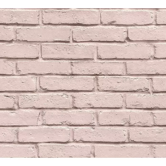 AS Creation Vliestapete Attractive Ziegel - Rosa, Steinoptik, L x B: 10,05 x 0,53 m - Detailaufnahme