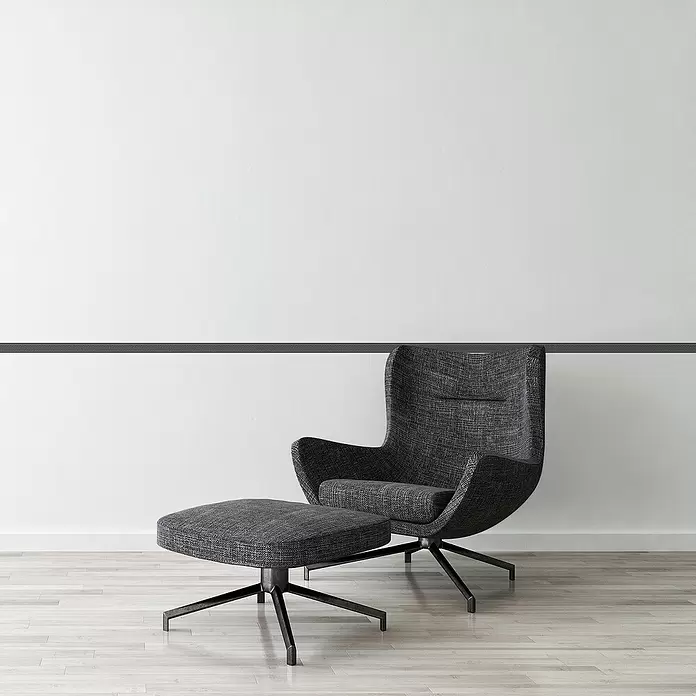 AS Creation Tapetenborte Stick Ups Meander - Schwarz, L x B: 5 x 0,04 m - Stimmungsaufnahme