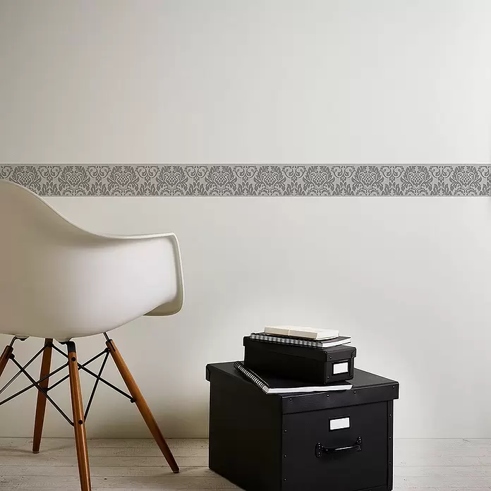 AS Creation Tapetenborte Stick Ups Barockornamente - Grau, L x B: 5 x 0,05 m - Stimmungsaufnahme