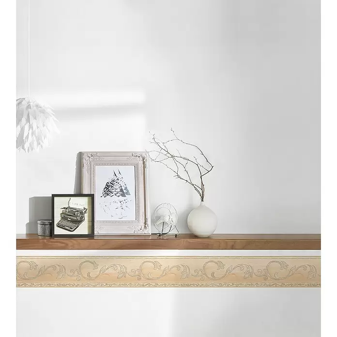 AS Creation Tapetenborte Stick Ups Ranke Beige - Beige, L x B: 5 x 0,13 m - Stimmungsaufnahme