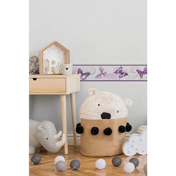 AS Creation Tapetenborte Stick Ups Schmetterlinge - Lila, L x B: 5 x 0,1 m - Stimmungsaufnahme