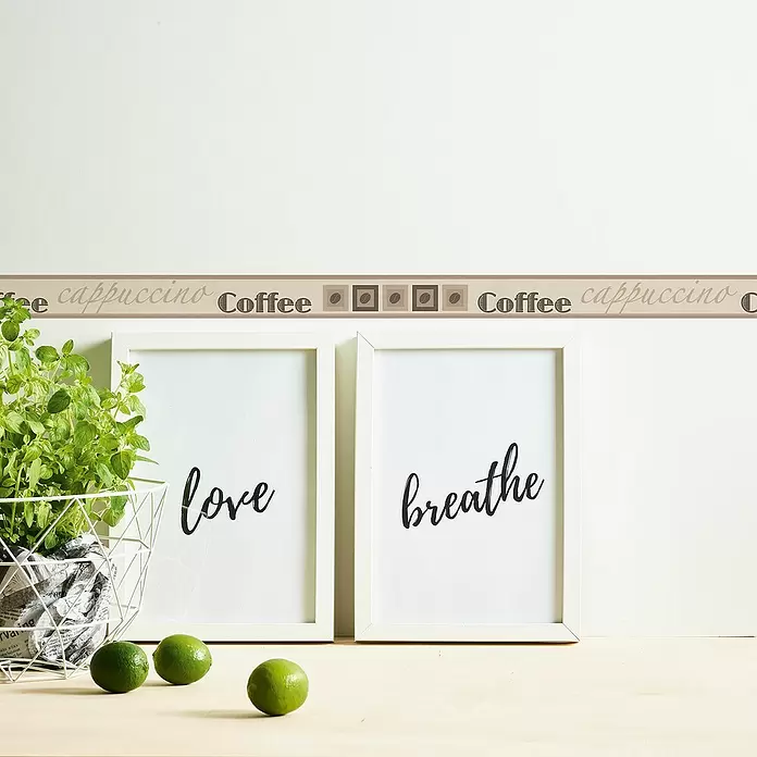 AS Creation Tapetenborte Stick Ups Coffee - Creme, L x B: 5 x 0,05 m - Stimmungsaufnahme