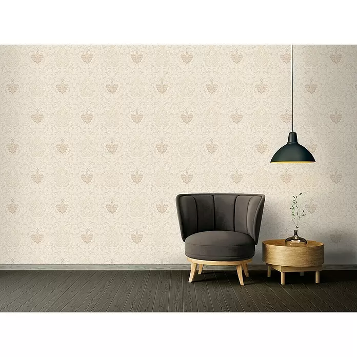 AS Creation Strukturtapete Belle Epoque - Creme/Beige, Ornament, L x B: 10,05 x 0,53 m - Stimmungsaufnahme