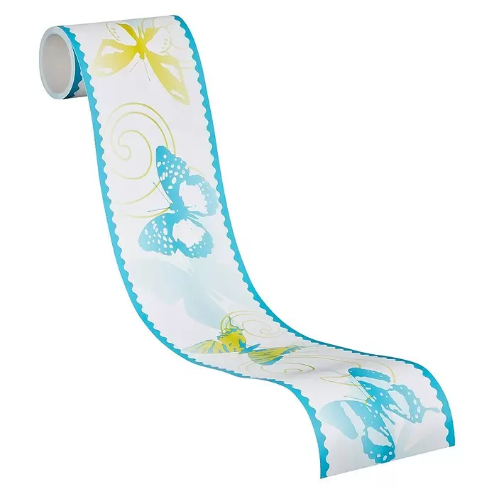 AS Creation Tapetenborte Stick Ups Schmetterlinge - Blau, L x B: 5 x 0,1 m - Diagonale Ansicht