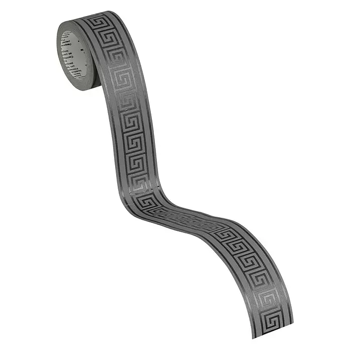 AS Creation Tapetenborte Stick Ups Meander - Schwarz, L x B: 5 x 0,04 m - Diagonale Ansicht