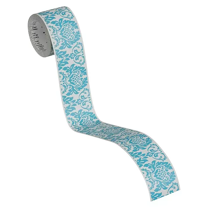 AS Creation Tapetenborte Stick Ups Barockornamente - Blau, L x B: 5 x 0,05 m - Diagonale Ansicht