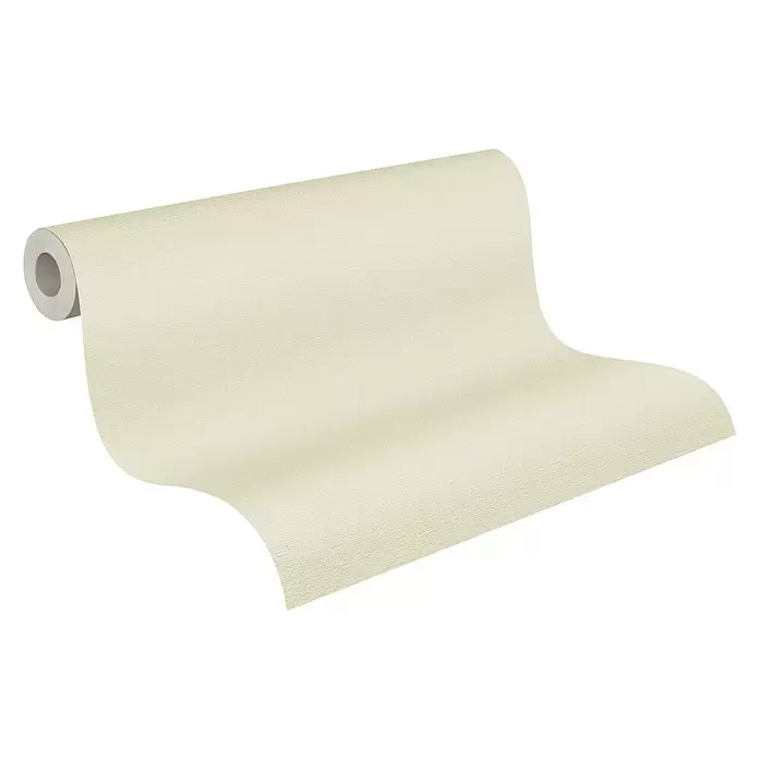 AS Creation Vliestapete Secret Garden - Creme, Uni, L x B: 10,05 x 0,53 m - Diagonale Ansicht