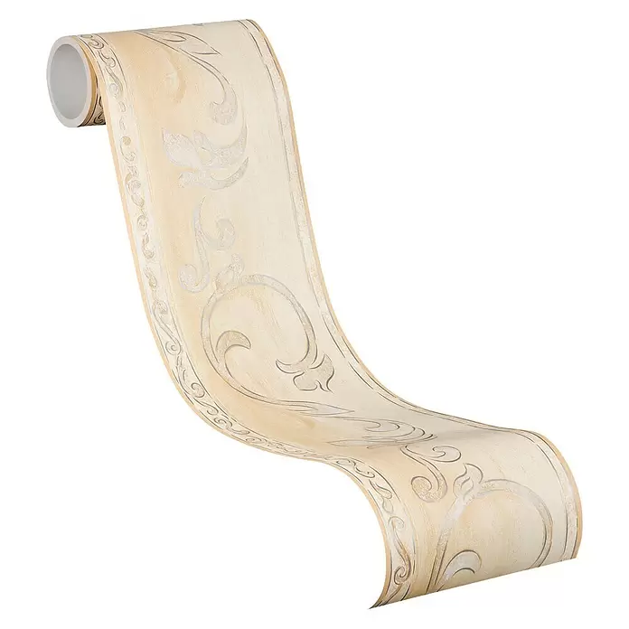 AS Creation Tapetenborte Stick Ups Ranke Beige - Beige, L x B: 5 x 0,13 m - Diagonale Ansicht
