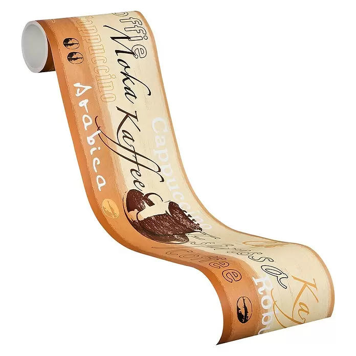 AS Creation Tapetenborte Stick Ups Kaffee - Beige/Braun, L x B: 5 x 0,13 m - Diagonale Ansicht