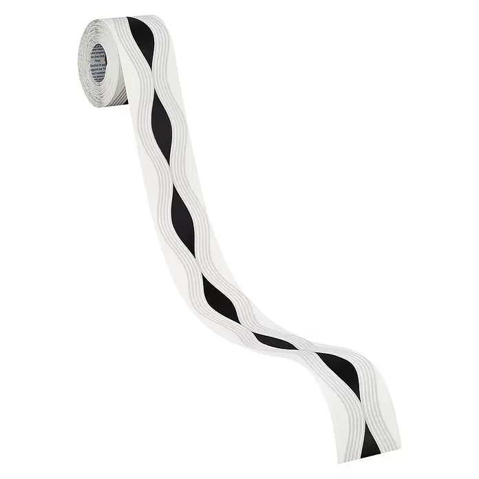 AS Creation Tapetenborte Stick Ups Geschwungene Linien - Schwarz/Weiß, L x B: 5 x 0,05 m - Diagonale Ansicht