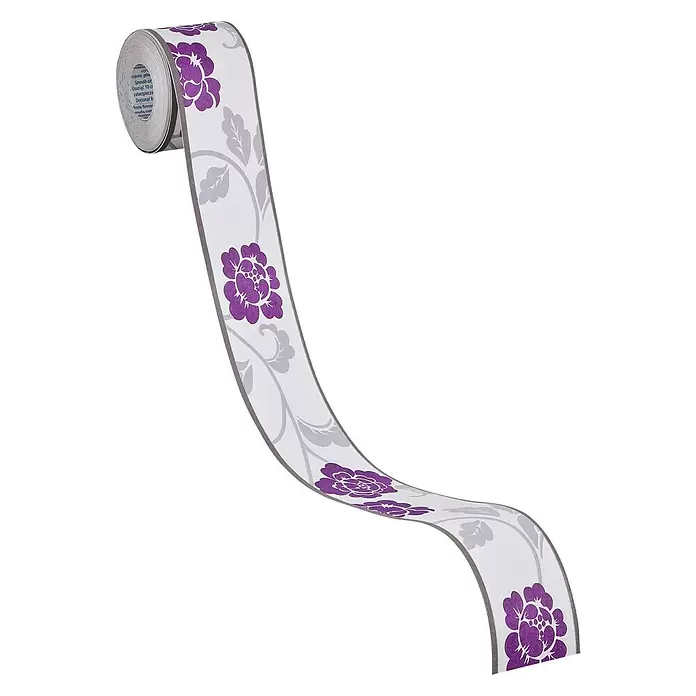 AS Creation Tapetenborte Stick Ups Blume - Lila, 5 x 0,05 m - Diagonale Ansicht