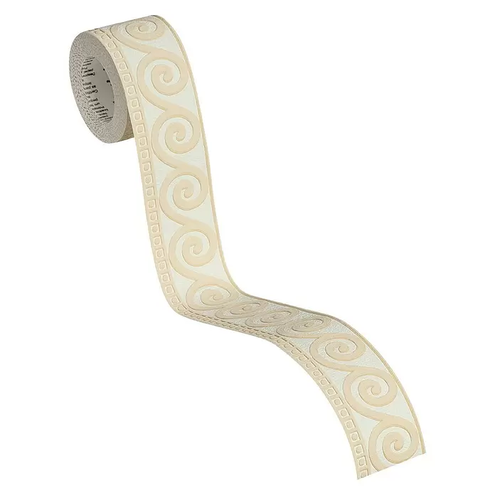 AS Creation Only Borders Tapetenborte Welle Beige - Beige/Weiß, L x B: 5 x 0,05 m - Diagonale Ansicht