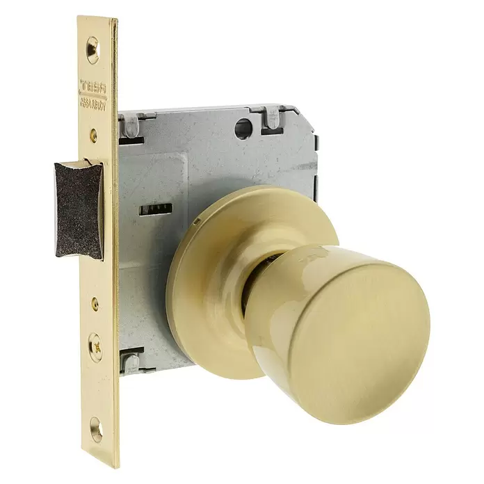 Tesa Assa Abloy Pomo para puerta - Diámetro: 50 mm, Niquelado - Vista angular