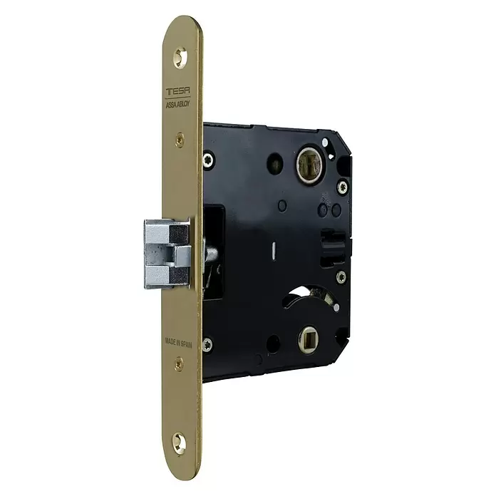 Tesa Assa Abloy Picaporte 134U - An x Al: 20 x 165 mm, Plateado - Vista angular