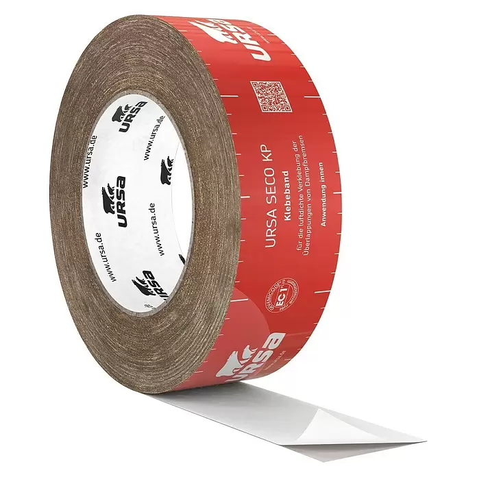 Ursa SecoPro Haftklebeband KP - 40 m x 60 mm - Diagonale Ansicht