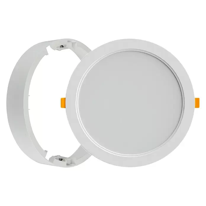 Ferotehna Okrugla ploča s LED svjetlom - 24 W, Ø x V: 22 cm x 38 mm, Bijele boje, Bijele boje - Dijagonalni pogled