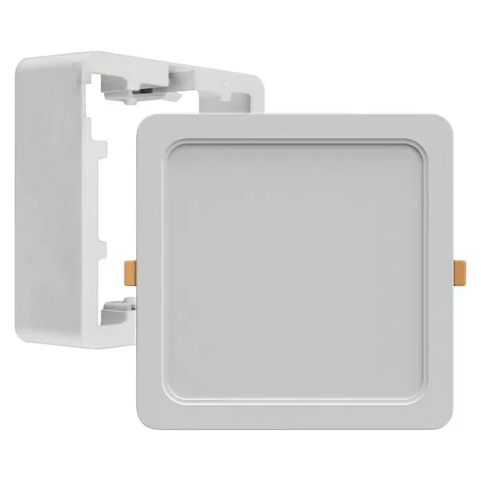 Ferotehna LED panel - 24 W, D x Š x V: 220 x 220 x 38 mm, Bijele boje, Bijele boje - Dijagonalni pogled