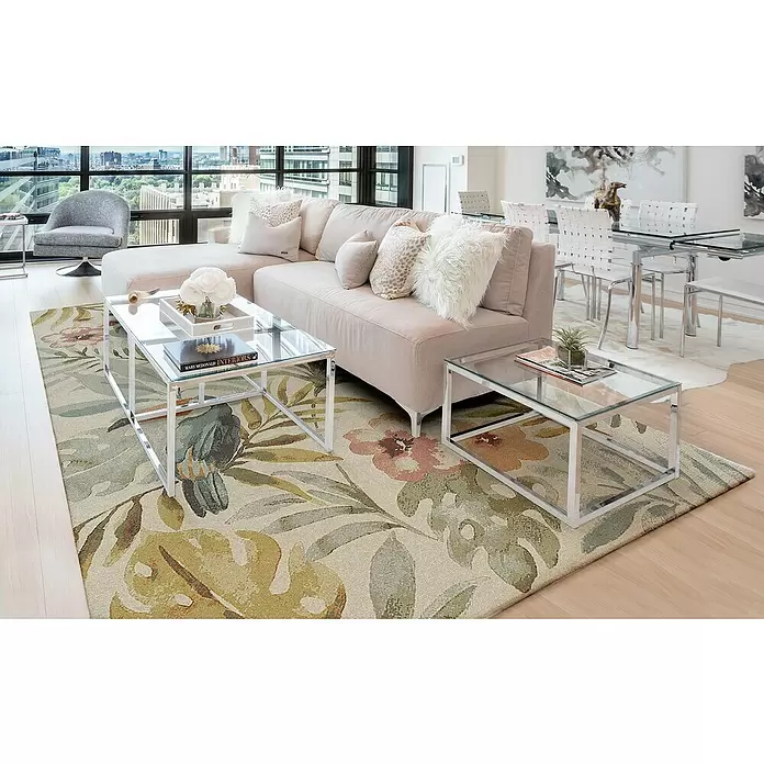 Alfombra Tropic Loro - Crudo, 290 x 200 cm, 100 % polipropileno - Foto ambiente