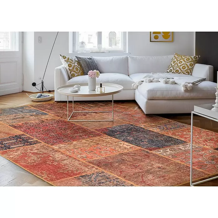 Alfombra Anatolian - Multicolor, 190 x 140 cm, 50% poliéster, 50% algodón - Foto ambiente