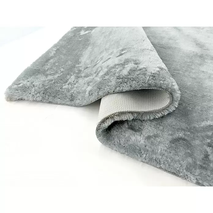 Alfombra Flow - Plateado, 150 x 80 cm, 100% poliéster - Primer plano