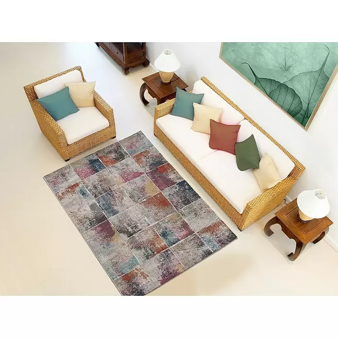 Alfombra Amira - Multicolor, 150 x 80 cm, 100 % polipropileno - Foto ambiente
